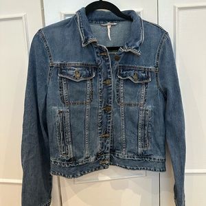 Free People Medium Wash Denim Jacket, size M